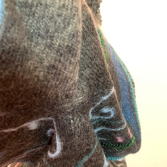 Vintage Italian mohair beaded turtleneck sweater m - Picture 10 of 12